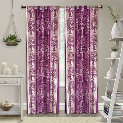 Duronet 201.168 cm (7 ft) Door Polyester Room Darkening Curtain (Pack Of 2)