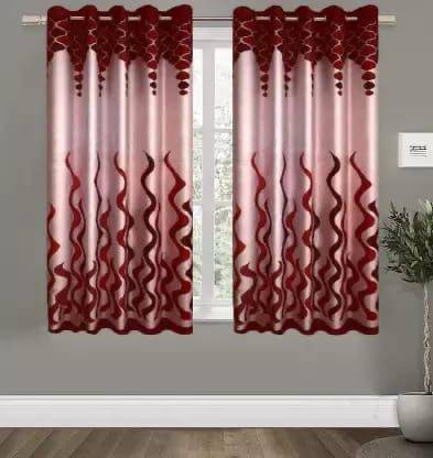 Ssc 152 cm (5 ft) Window Polyester Room Darkening Curtain (Pack Of 2)