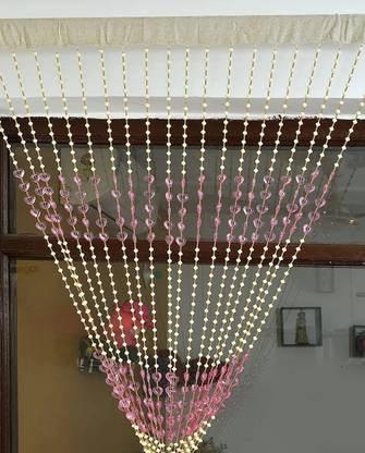 ARVI Deco 214 cm (7 ft) Blends Transparent Door Curtain Single Curtain