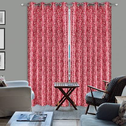Impression Hut 274 cm (9 ft) Polyester Room Darkening Long Door Curtain (Pack Of 2)
