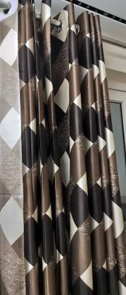 DKRK 152.4 cm (5 ft) Polyester Semi Transparent Window Curtain (Pack Of 2)