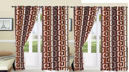 Immix 214 cm (7 ft) Door Polyester Room Darkening Curtain (Pack Of 4)