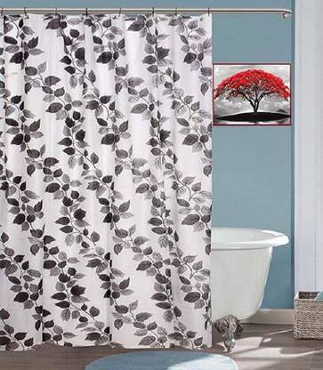 SHAVIN 224 cm (7 ft) Door PVC Semi Transparent Curtain Single Curtain