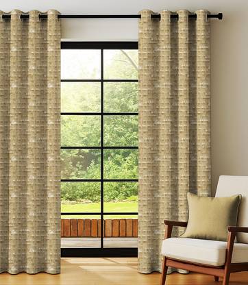 Casableu 213.36 cm (7 ft) Polyester Blackout Door Curtain (Pack Of 2)