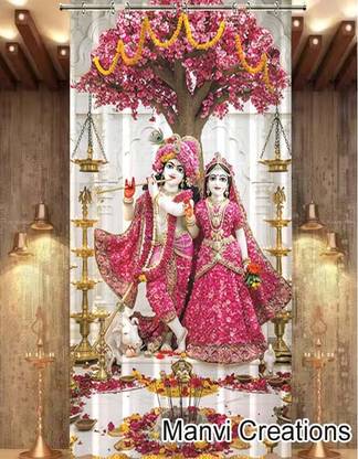 manvicreations 152 cm (5 ft) Window Polyester Room Darkening Curtain Single Curtain