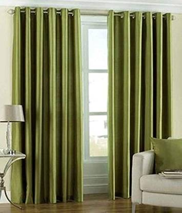 Pardawale 213 cm (7 ft) Door Polyester Semi Transparent Curtain (Pack Of 2)