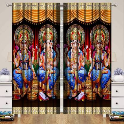 Novak Decors 274 cm (9 ft) Long Door Polyester Room Darkening Curtain (Pack Of 2)