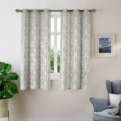 Deco Window 161.5 cm (5 ft) Polyester Room Darkening Window Curtain (Pack Of 2)