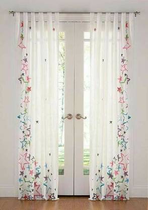 KANHA HOME DECOR 154 cm (5 ft) Polyester Room Darkening Window Curtain (Pack Of 2)