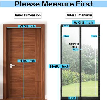 The Furnishing Tree 243.84 cm (8 ft) PVC Transparent Door Curtain Single Curtain