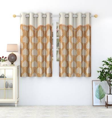 Flipkart SmartBuy 152 cm (5 ft) Polyester Room Darkening Window Curtain (Pack Of 2)