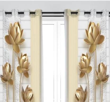 eunik E store 274 cm (9 ft) Long Door Polyester Room Darkening Curtain Single Curtain