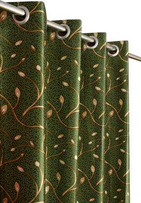 RAJALWAL 152 cm (5 ft) Window Polyester Blackout Curtain (Pack Of 2)