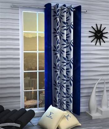 Fashion String 213 cm (7 ft) Polyester Semi Transparent Door Curtain Single Curtain