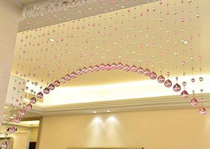 Yutiriti 92 cm (3 ft) Door PVC Semi Transparent Curtain (Pack Of 10)