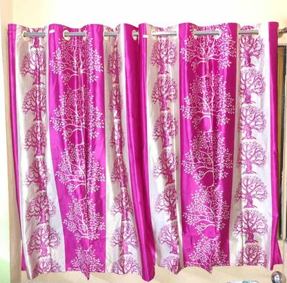 BRISHTI CREATION 152 cm (5 ft) Polyester Semi Transparent Window Curtain (Pack Of 2)