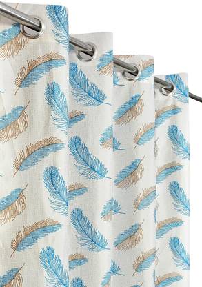 Kraftiq Homes 152 cm (5 ft) Window Polyester Semi Transparent Curtain Single Curtain