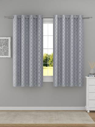 Raymond Home 152 cm (5 ft) Polyester Semi Transparent Window Curtain (Pack Of 2)