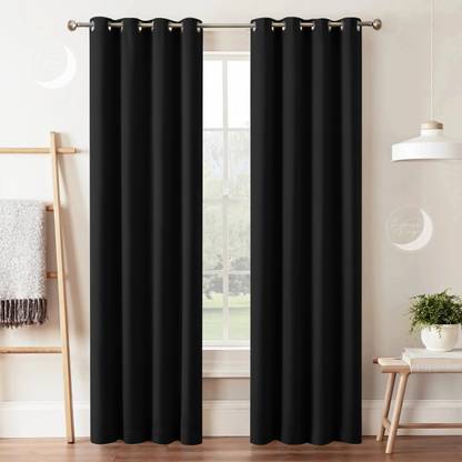 Lunar Days 274.32 cm (9 ft) Polyester Blackout Long Door Curtain (Pack Of 2)