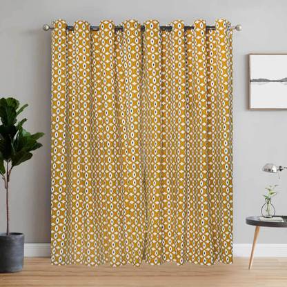R Home 220 cm (7 ft) Cotton Blackout Long Door Curtain Single Curtain