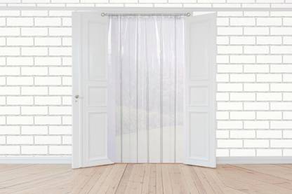 The Furnishing Tree 152 cm (5 ft) PVC Transparent Door Curtain Single Curtain