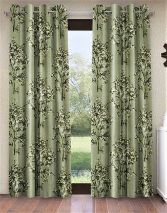 Fashion String 153 cm (5 ft) Polyester Semi Transparent Window Curtain (Pack Of 2)
