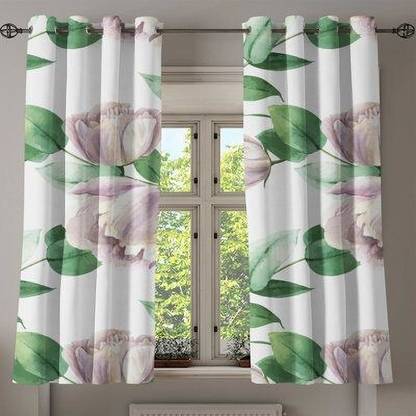 Fashion Point 154 cm (5 ft) Window Polyester Room Darkening Curtain (Pack Of 2)