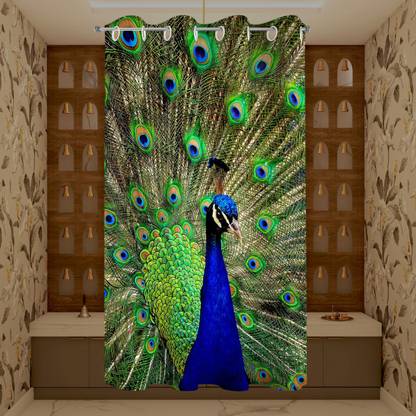 ZYLLIX 214 cm (7 ft) Polyester Room Darkening Door Curtain Single Curtain