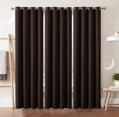Lunar Days 213.36 cm (7 ft) Polyester Blackout Door Curtain (Pack Of 3)