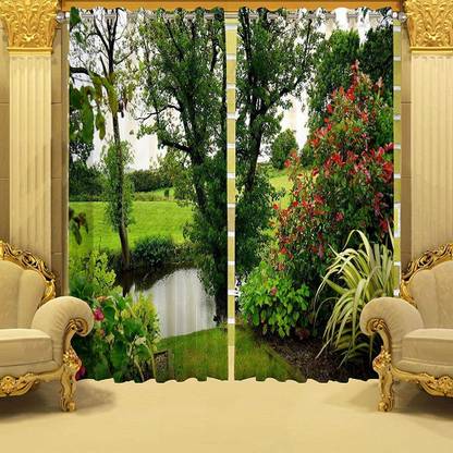 CSP 150 cm (5 ft) Polyester Room Darkening Window Curtain (Pack Of 2)