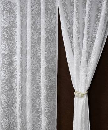 Fabrilia 213 cm (7 ft) Door Net Semi Transparent Curtain (Pack Of 2)