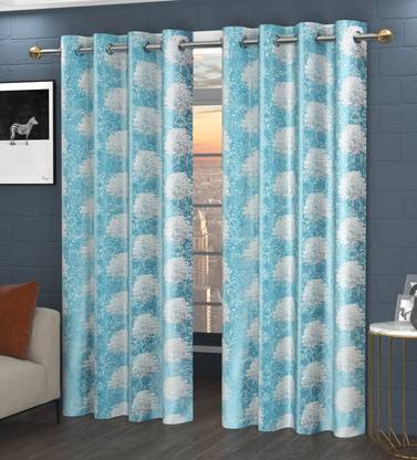 DC DECASTLE 151.5 cm (5 ft) Polyester Semi Transparent Window Curtain (Pack Of 2)