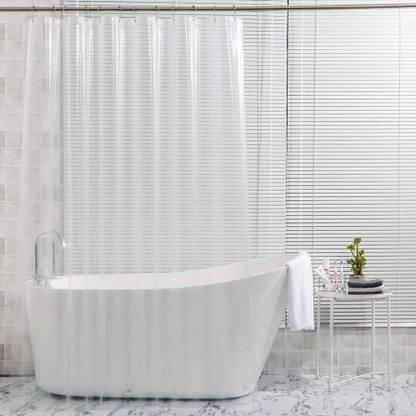 Pop Shade 243 cm (8 ft) PVC Transparent Long Door Curtain Single Curtain
