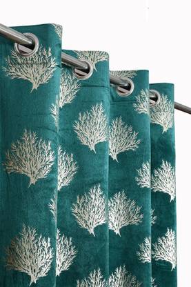 MSD Decor Hub 152 cm (5 ft) Velvet Blackout Window Curtain (Pack Of 2)