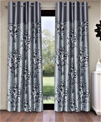 Fashion String 153 cm (5 ft) Polyester Semi Transparent Window Curtain (Pack Of 2)