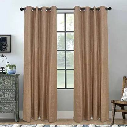 Freshfromloom 153 cm (5 ft) Polyester Room Darkening Window Curtain (Pack Of 2)