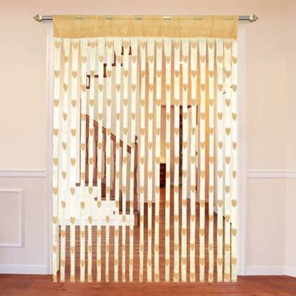 Curtain 214 cm (7 ft) Net Door Curtain (Pack Of 2)