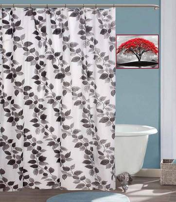 CASA FURNISHING 213 cm (7 ft) Shower PVC Semi Transparent Curtain Single Curtain