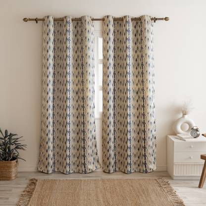 HOMEMONDE 152.4 cm (5 ft) Polyester Blackout Window Curtain (Pack Of 2)