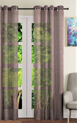 Home Sizzler 153 cm (5 ft) Window Polyester Transparent Curtain Single Curtain