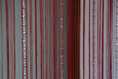 PINDIA 213.36 cm (7 ft) Polyester Semi Transparent Door Curtain Single Curtain