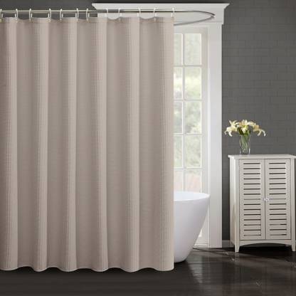 Lushomes 180 cm (6 ft) Polyester Semi Transparent Shower Curtain Single Curtain