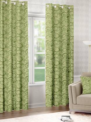 Raymond Home 210 cm (7 ft) Polyester Semi Transparent Door Curtain (Pack Of 2)