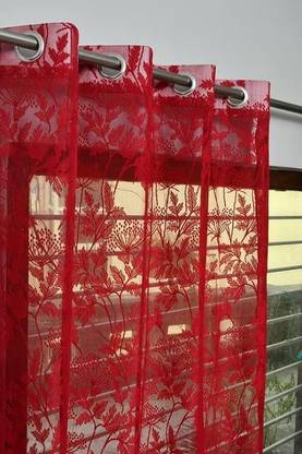 Wisk N Twisk 152 cm (5 ft) Net Transparent Window Curtain Single Curtain