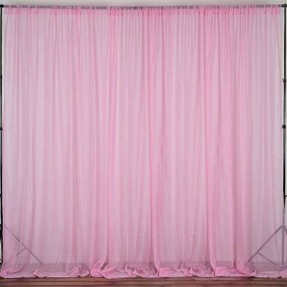 specialyou.in Special You Pink net Curtain cloth for Backdrop Decoration for Birthday christmas, anniversary, baby shower, photo shoot, wedding party- set of 2 pieces