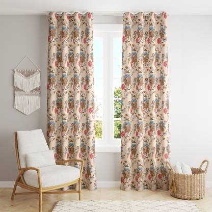 MFI 274 cm (9 ft) Cotton Room Darkening Long Door Curtain (Pack Of 2)