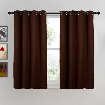 HOMEMONDE 121 cm (4 ft) Polyester Blackout Window Curtain (Pack Of 2)