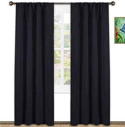 Parda Online 215 cm (7 ft) Door Polycotton Blackout Curtain Single Curtain