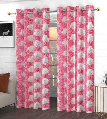 DC DECASTLE 212.5 cm (7 ft) Door Polyester Semi Transparent Curtain (Pack Of 2)