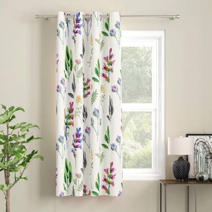 SEJ by Nisha Gupta 152 cm (5 ft) Polyester Semi Transparent Window Curtain Single Curtain